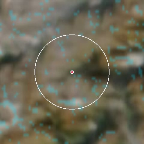 Imagen de satélite de Samnaun con la nieve marcada