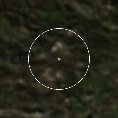 Imagen de satélite de San Isidro con la nieve marcada