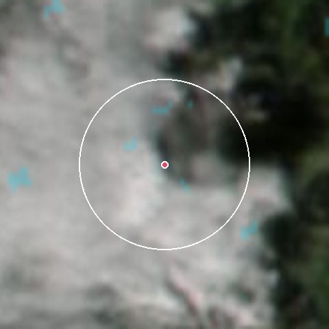 Imagen de satélite de Scheffau - SkiWelt con la nieve marcada