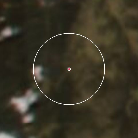 Imagen de satélite de Selwyn con la nieve marcada