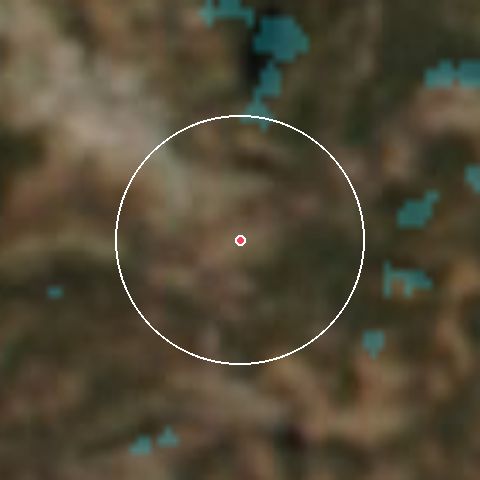 Imagen de satélite de Sierra-at-Tahoe con la nieve marcada