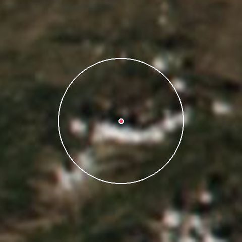 Imagen de satélite de Sierra de Béjar - La Covatilla con la nieve marcada