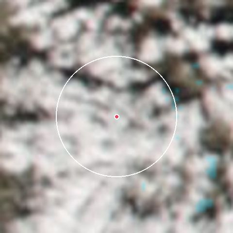 Imagen de satélite de Sierra Nevada con la nieve marcada