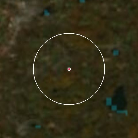 Imagen de satélite de Bromont, montagne d’expériences con la nieve marcada