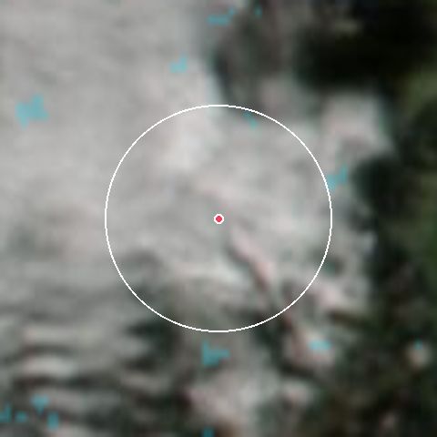 Imagen de satélite de SkiWelt Wilder Kaiser-Brixental con la nieve marcada