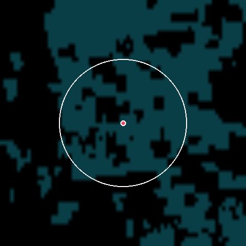 Imagen de satélite de Snowbird con la nieve marcada
