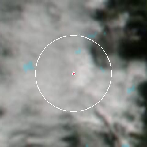 Imagen de satélite de Söll - SkiWelt con la nieve marcada