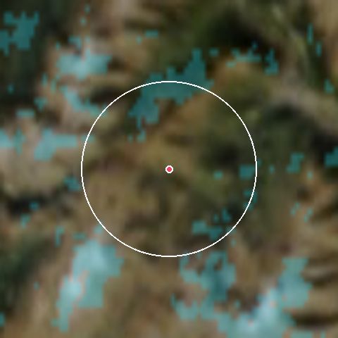 Imagen de satélite de St Sorlin d'Arves con la nieve marcada