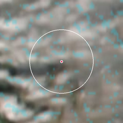 Imagen de satélite de Stuben am Arlberg con la nieve marcada