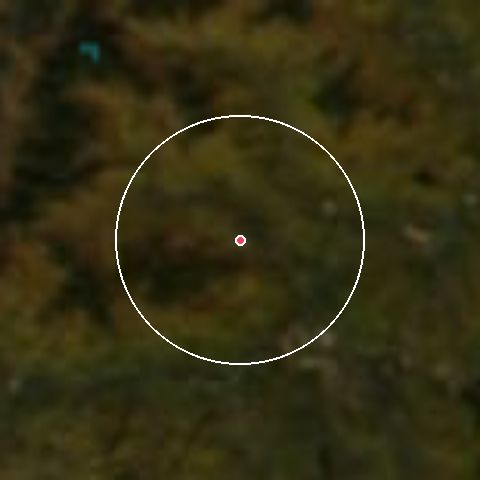 Imagen de satélite de Sunday River con la nieve marcada