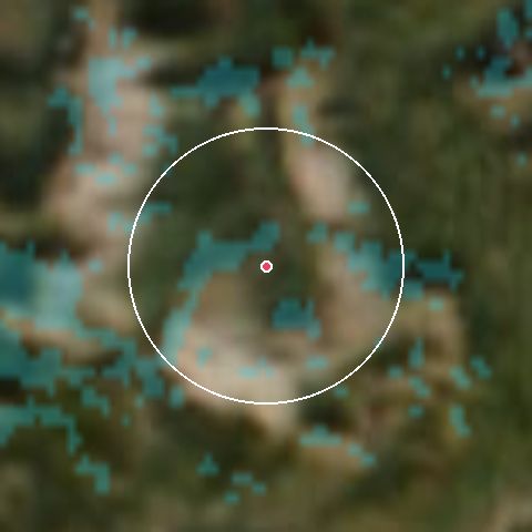 Imagen de satélite de Superdévoluy / La Joue du Loup con la nieve marcada