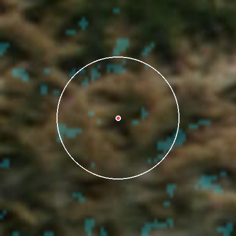 Imagen de satélite de Tavascán con la nieve marcada