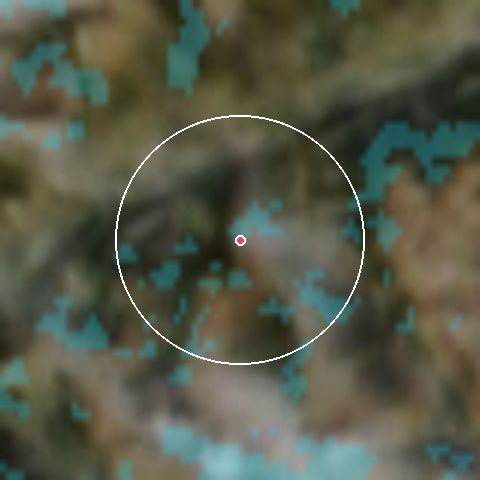 Imagen de satélite de Thyon 2000 con la nieve marcada