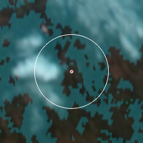 Imagen de satélite de Trysil con la nieve marcada
