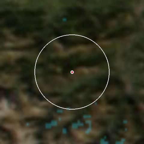 Imagen de satélite de Val d'Azun con la nieve marcada