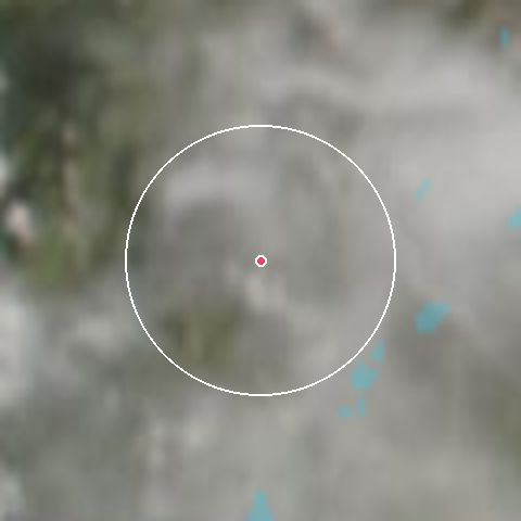 Imagen de satélite de Espace Alpin Bellefontaine con la nieve marcada