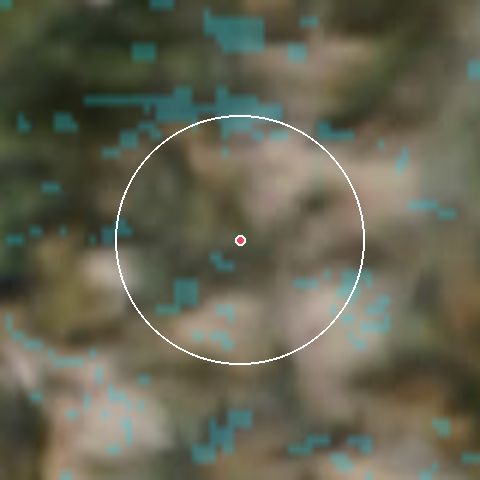 Imagen de satélite de Val Gardena - Gröden con la nieve marcada