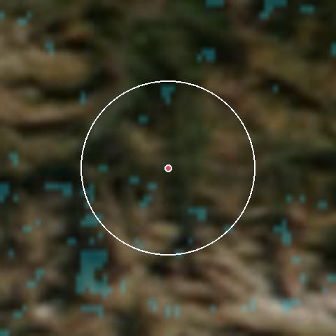 Imagen de satélite de Val Louron con la nieve marcada