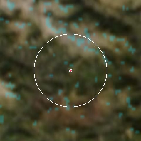 Imagen de satélite de Valberg con la nieve marcada