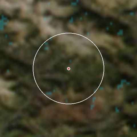 Satellitenbild von Valberg mit markiertem Schnee