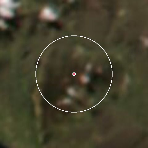 Imagen de satélite de Valdelén con la nieve marcada