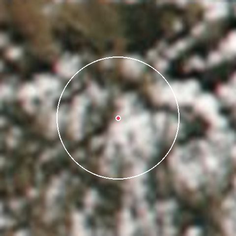 Imagen de satélite de Valdelinares con la nieve marcada