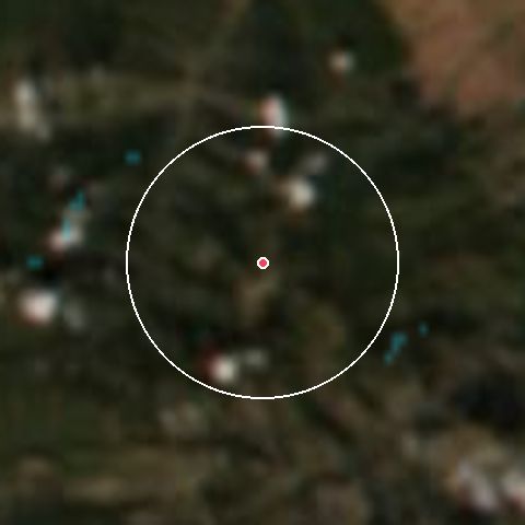 Imagen de satélite de Valdezcaray con la nieve marcada