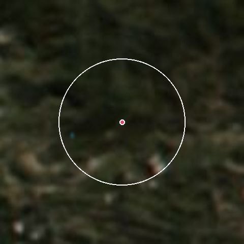 Imagen de satélite de Valgrande-Pajares con la nieve marcada