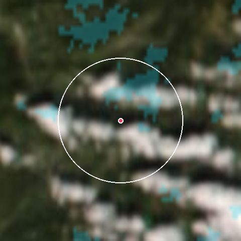 Imagen de satélite de Ventron con la nieve marcada