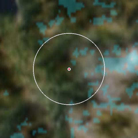Imagen de satélite de Villars-Gryon con la nieve marcada