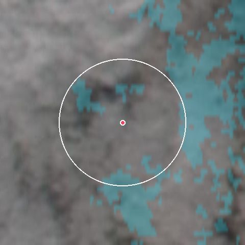 Imagen de satélite de Ylläs con la nieve marcada