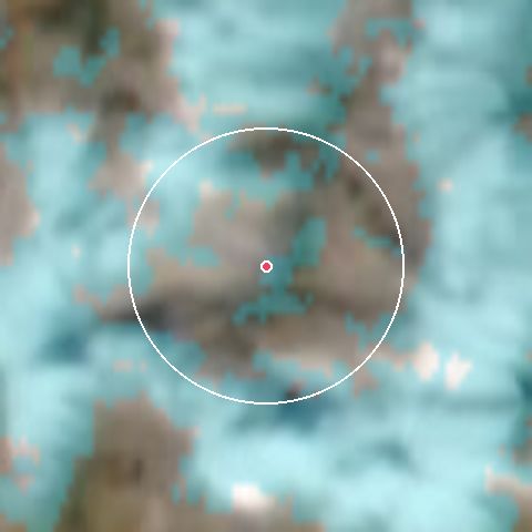 Imagen de satélite de Zermatt con la nieve marcada