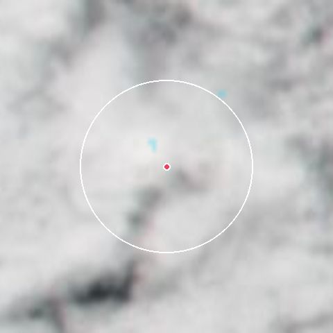 Imagen de satélite de Zugspitze  con la nieve marcada